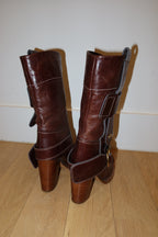 Vintage Chloé Paddington Leather Buckle Boots - EU 37.5