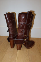 Vintage Chloé Paddington Leather Buckle Boots - EU 37.5