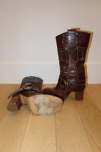 Vintage Chloé Paddington Leather Buckle Boots - EU 37.5