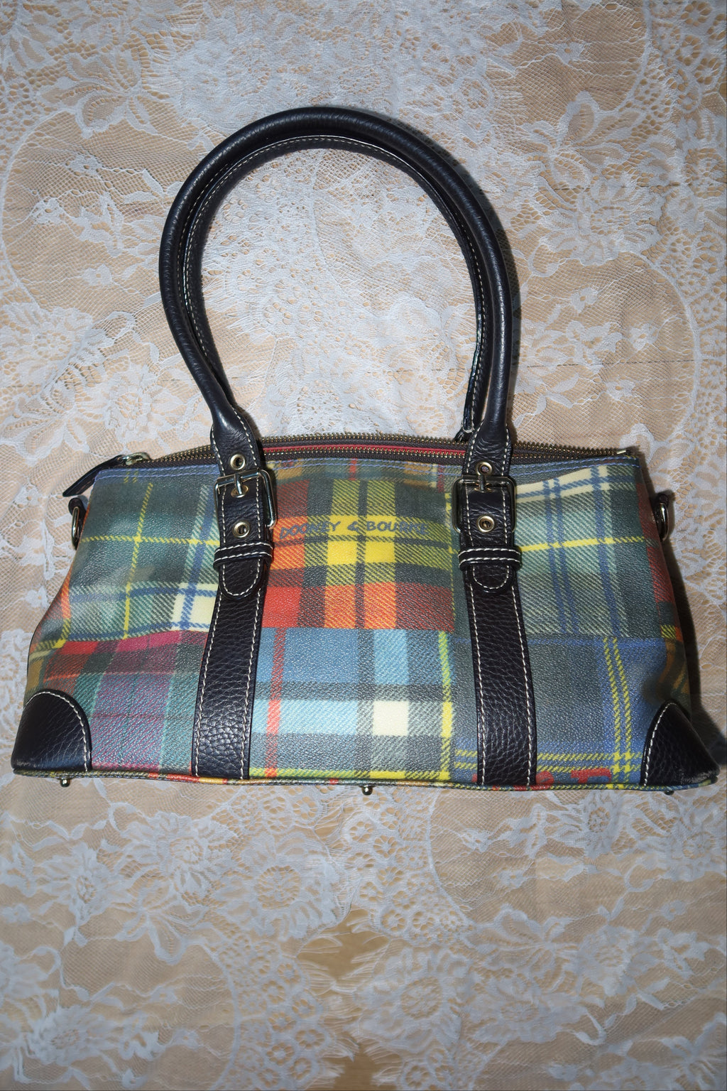 Vintage Plaid Dooney and Bourke Bag