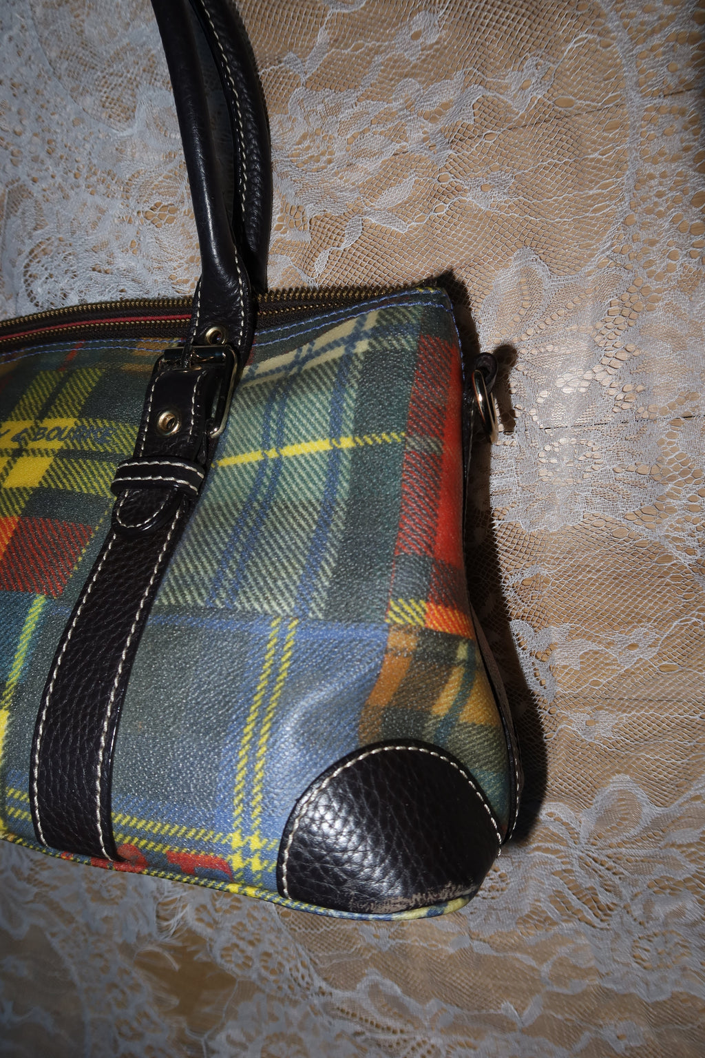 Vintage Plaid Dooney and Bourke Bag