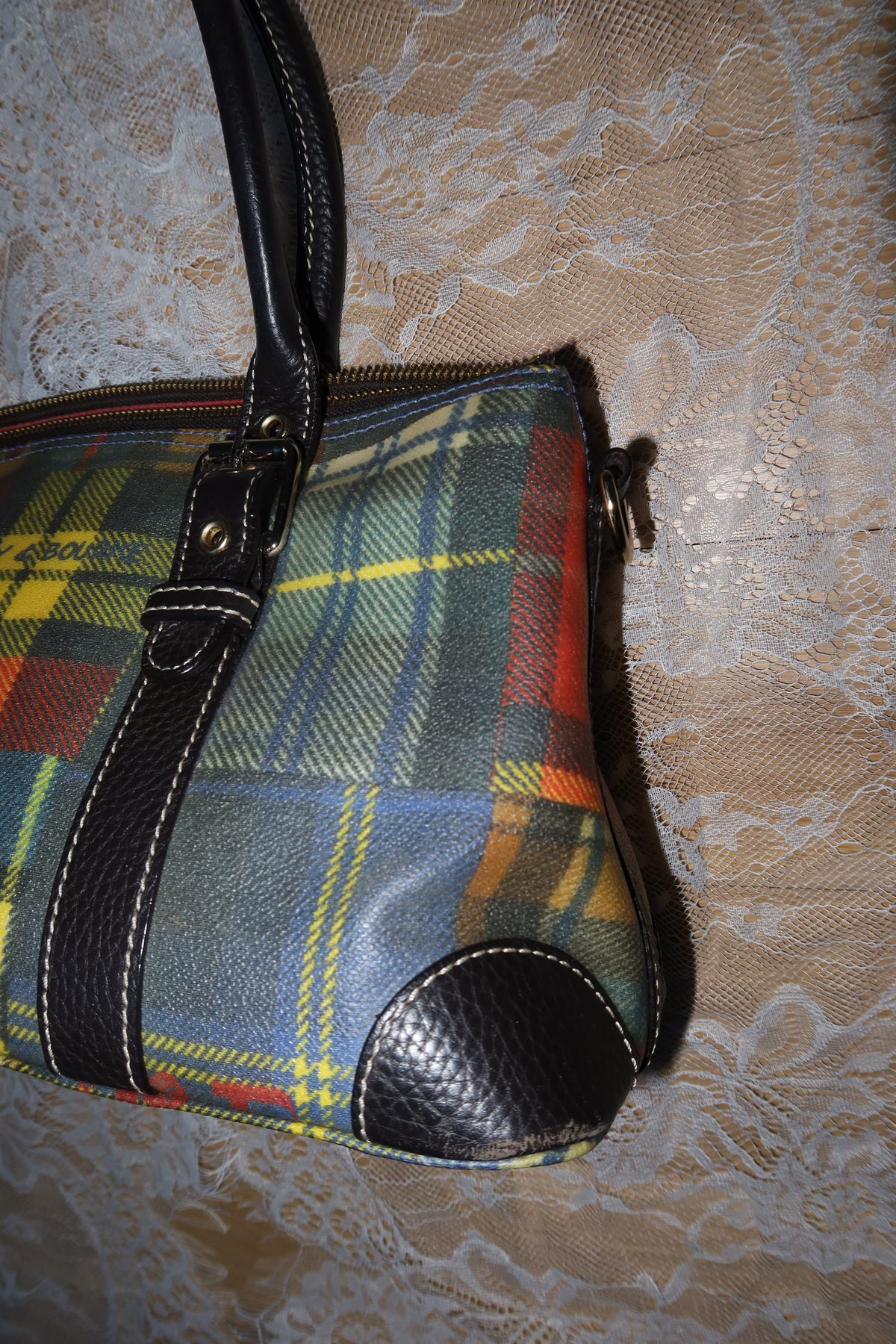 Vintage Plaid Dooney and Bourke Bag