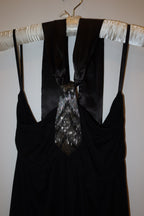 Vintage Black Sequin Beaded Halter Top - US M