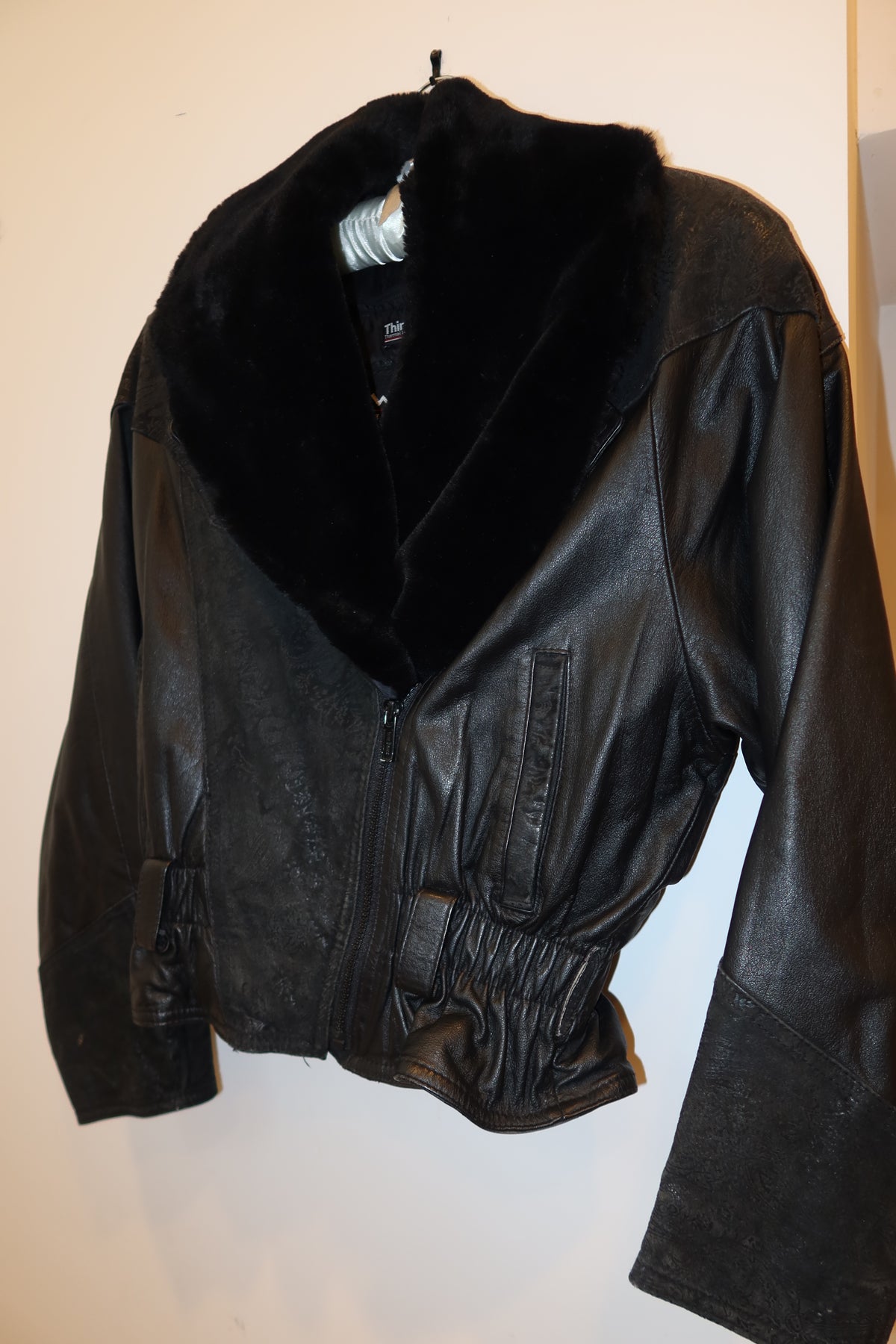 Vintage Wilson Leather and Fur Collar Jacket - US S
