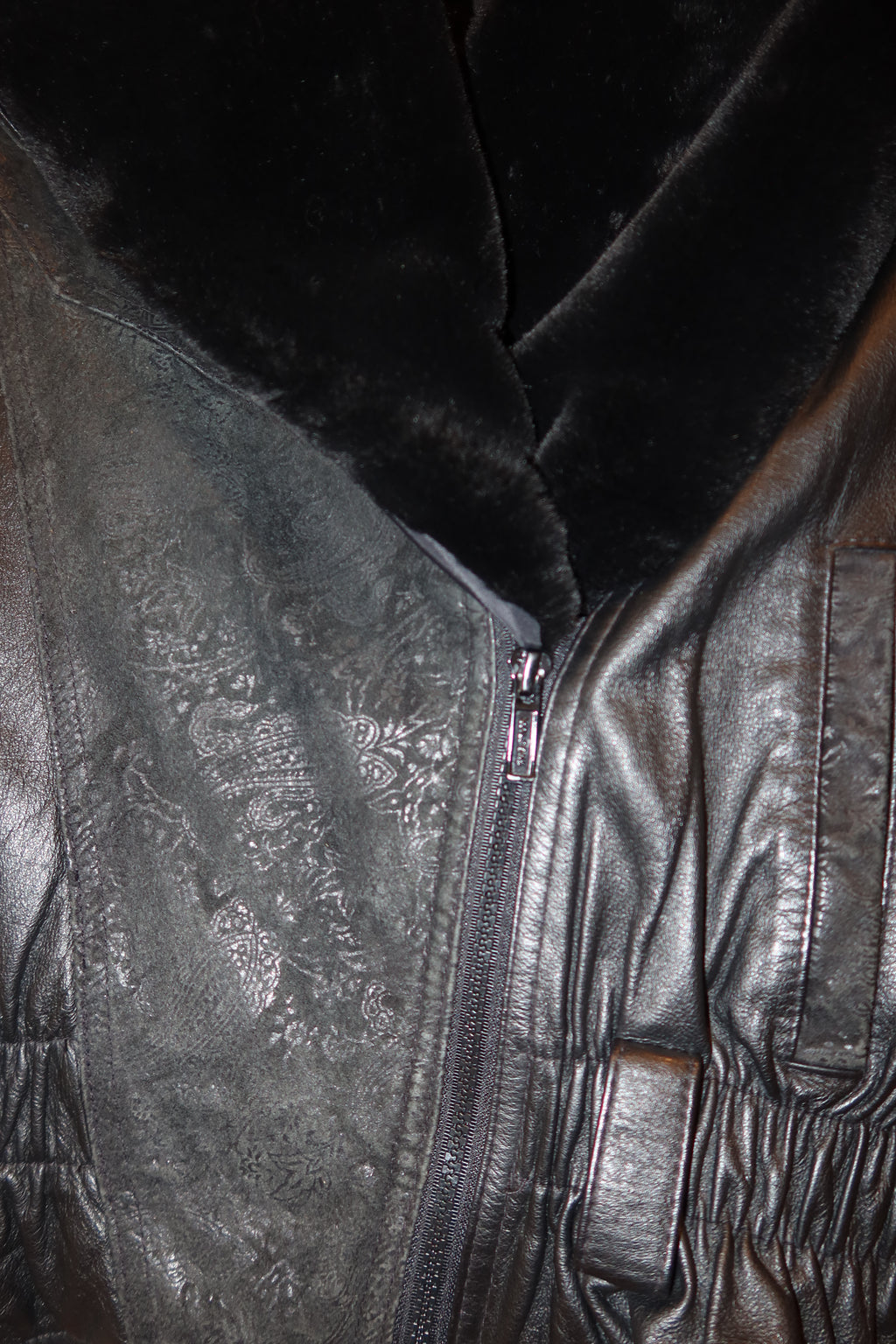 Vintage Wilson Leather and Fur Collar Jacket - US S