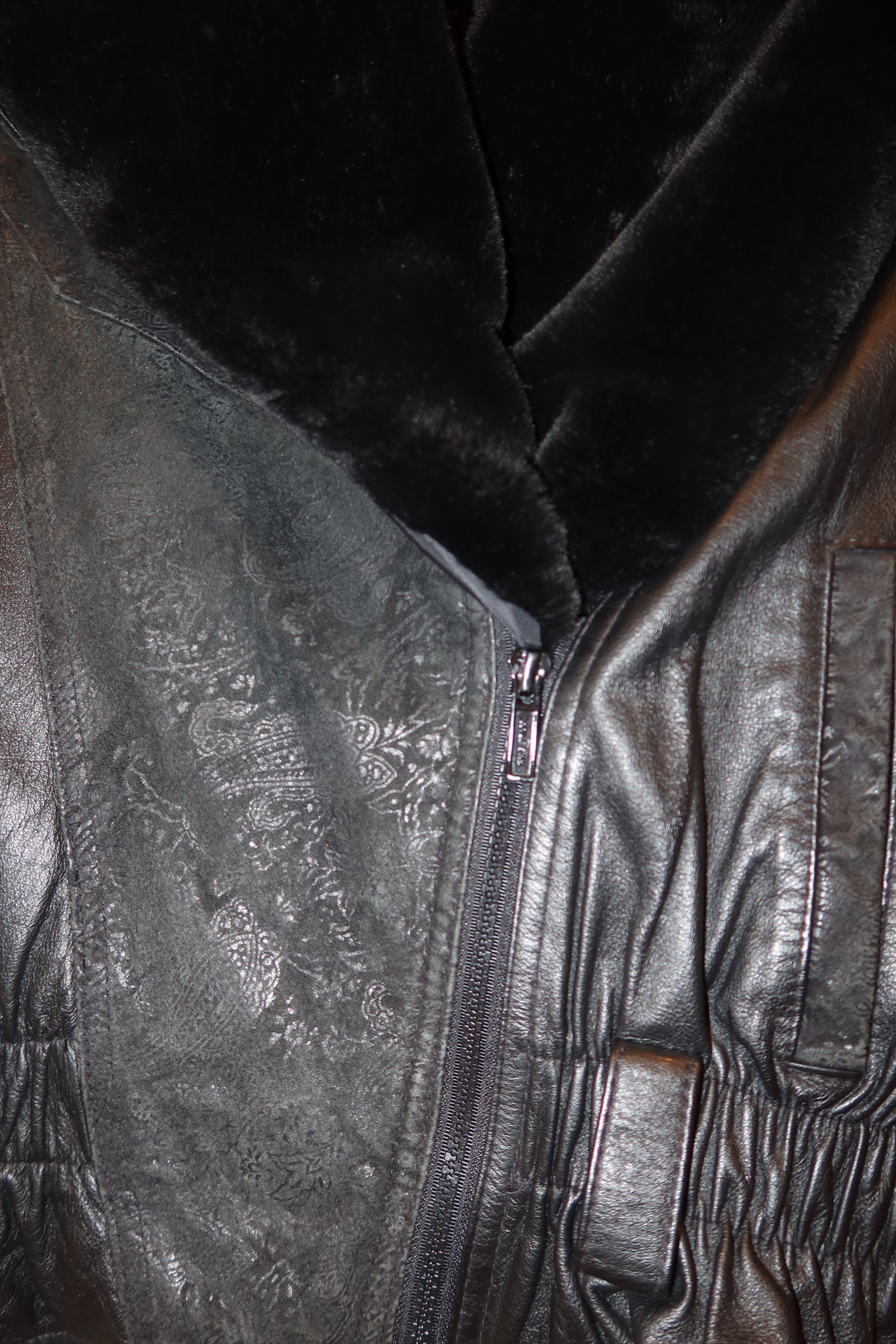 Vintage Wilson Leather and Fur Collar Jacket - US S
